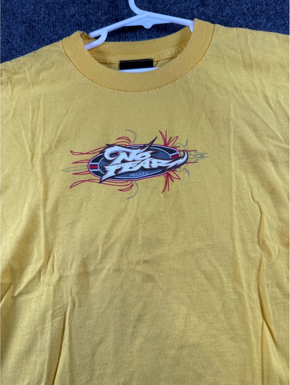 No Fear T Shirt Youth Small Yellow Tribal Logo Graphic Short Sleeve Streetwear